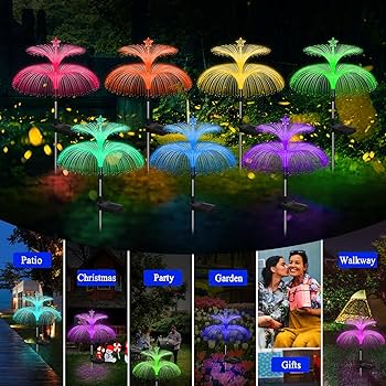 Weepong Solar Garden Lights 3 Pack New Upgraded Solar Lights